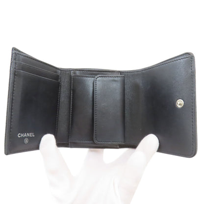 CHANEL シャネル マトラッセ 三つ折り財布 二つ折り財布（小銭入れあり） グレインド カーフスキン レディース 中古