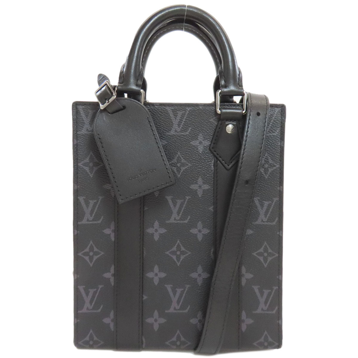 LOUIS VUITTON ルイヴィトン M46453 サックプラ MINI ハンドバッグ モノグラムエクリプス レディース 中古