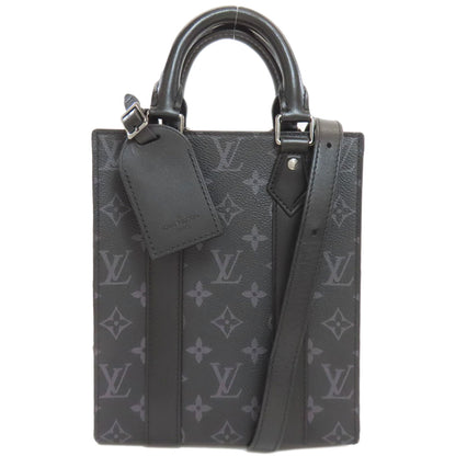 LOUIS VUITTON ルイヴィトン M46453 サックプラ MINI ハンドバッグ モノグラムエクリプス レディース 中古