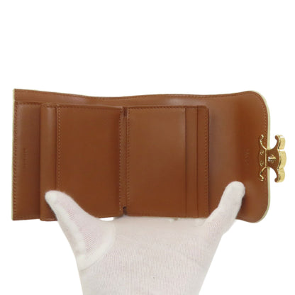 CELINE セリーヌ マカダム柄 三つ折り財布 二つ折り財布（小銭入れあり） レザー レディース 中古