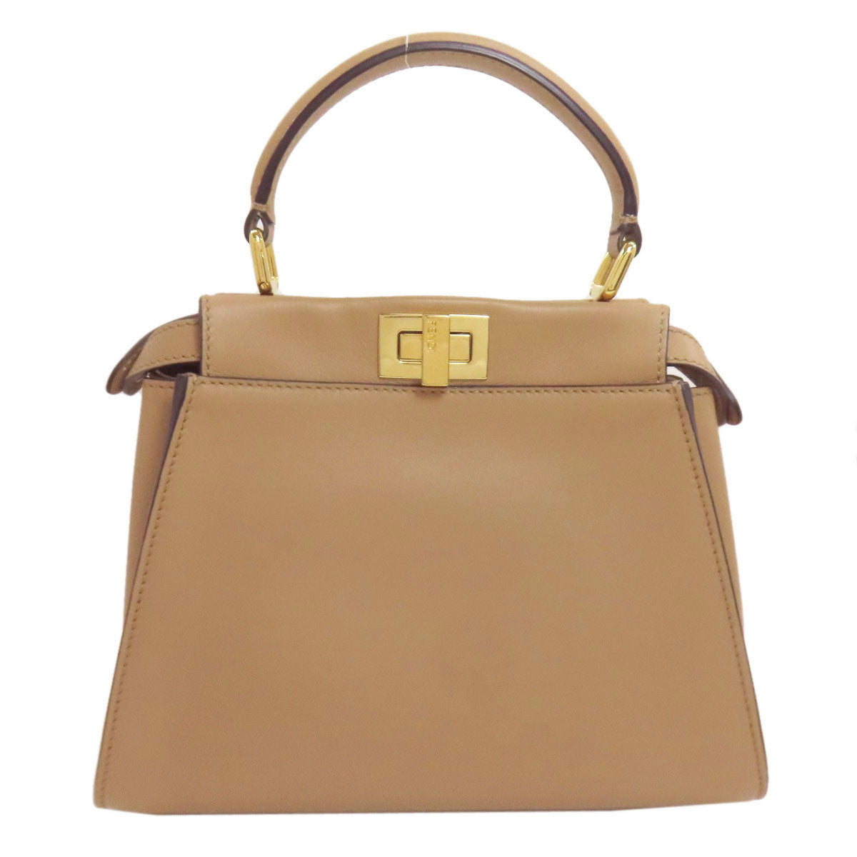 FENDI フェンディ ピーカブー ミニ フラワー 2WAY ハンドバッグ カーフ レディース 中古