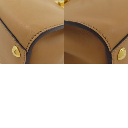 FENDI フェンディ ピーカブー ミニ フラワー 2WAY ハンドバッグ カーフ レディース 中古