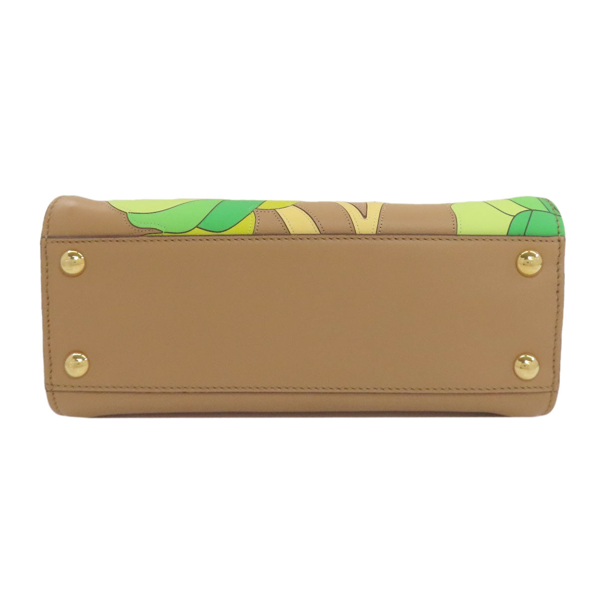 FENDI フェンディ ピーカブー ミニ フラワー 2WAY ハンドバッグ カーフ レディース 中古