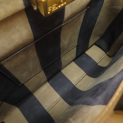 FENDI フェンディ ピーカブー ミニ フラワー 2WAY ハンドバッグ カーフ レディース 中古