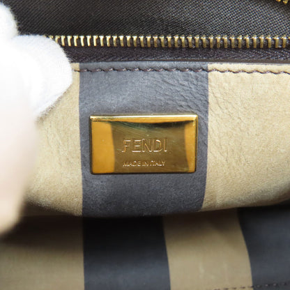 FENDI フェンディ ピーカブー ミニ フラワー 2WAY ハンドバッグ カーフ レディース 中古