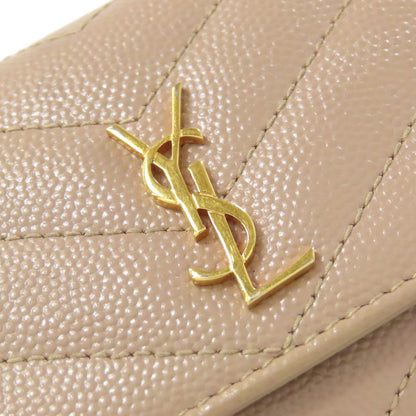 SAINT LAURENT サンローラン ロゴ キーケース レザー レディース 中古