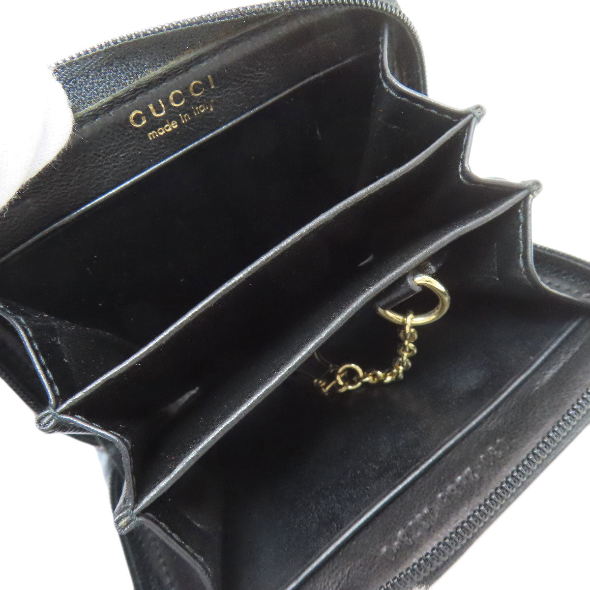 GUCCI グッチ 030・2888・1373・0 キーフック付き コインケース レザー レディース 中古