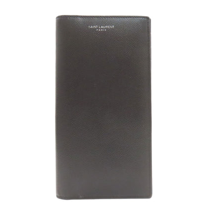 YVES SAINT LAURENT イヴ・サンローラン ロゴ 長財布（小銭入れあり） レザー レディース 中古