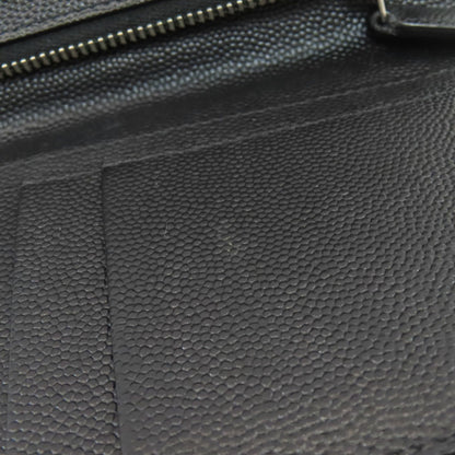 YVES SAINT LAURENT イヴ・サンローラン ロゴ 長財布（小銭入れあり） レザー レディース 中古