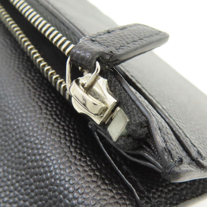 YVES SAINT LAURENT イヴ・サンローラン ロゴ 長財布（小銭入れあり） レザー レディース 中古