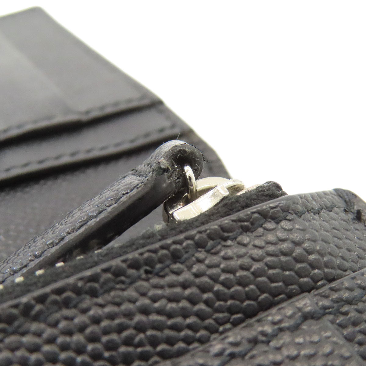 YVES SAINT LAURENT イヴ・サンローラン ロゴ 長財布（小銭入れあり） レザー レディース 中古