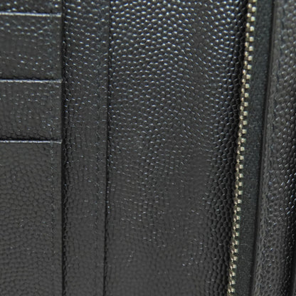 YVES SAINT LAURENT イヴ・サンローラン ロゴ 長財布（小銭入れあり） レザー レディース 中古