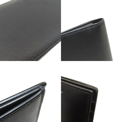 YVES SAINT LAURENT イヴ・サンローラン ロゴ 長財布（小銭入れあり） レザー レディース 中古