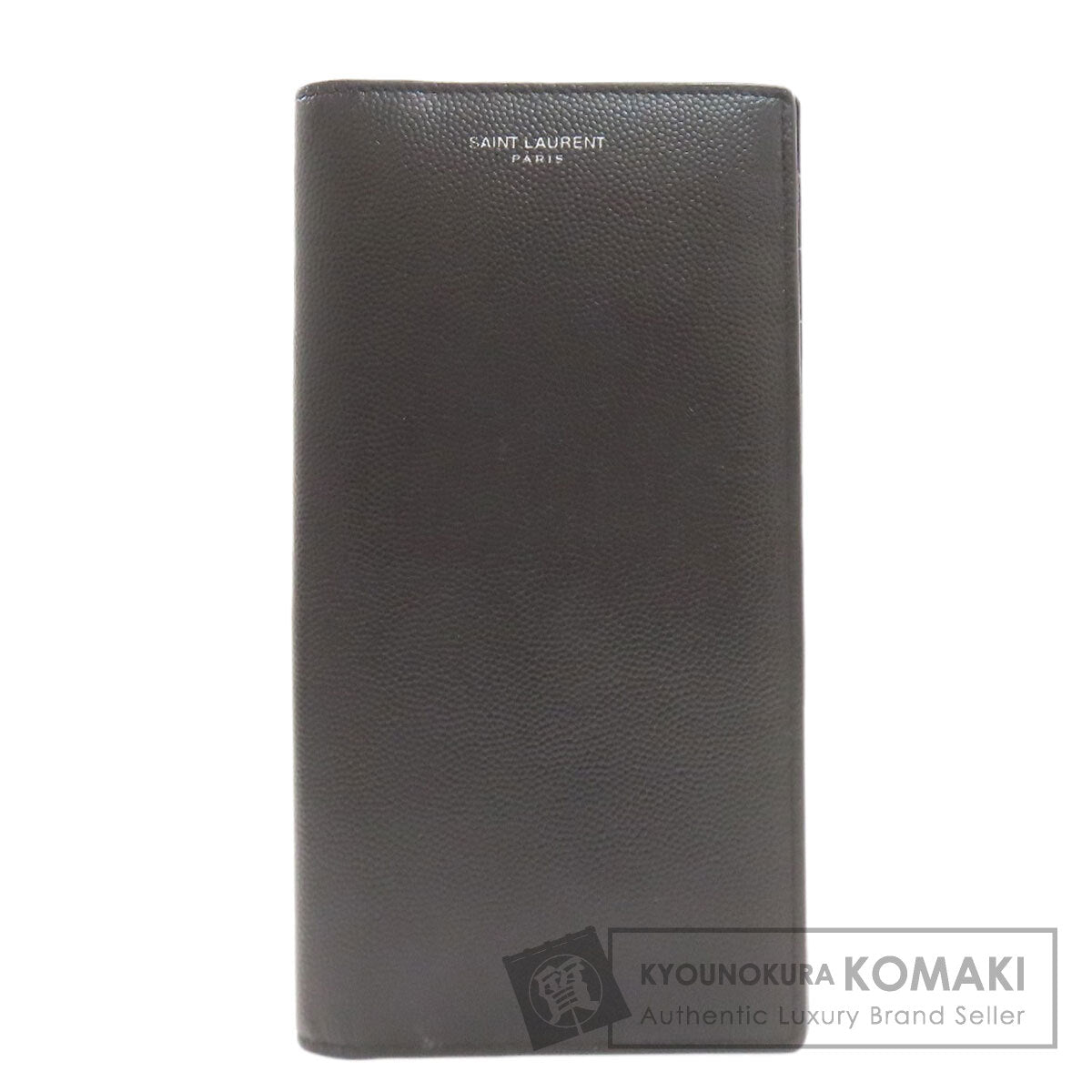 YVES SAINT LAURENT イヴ・サンローラン ロゴ 長財布（小銭入れあり） レザー レディース 中古
