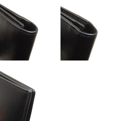 YVES SAINT LAURENT イヴ・サンローラン ロゴ 長財布（小銭入れあり） レザー レディース 中古