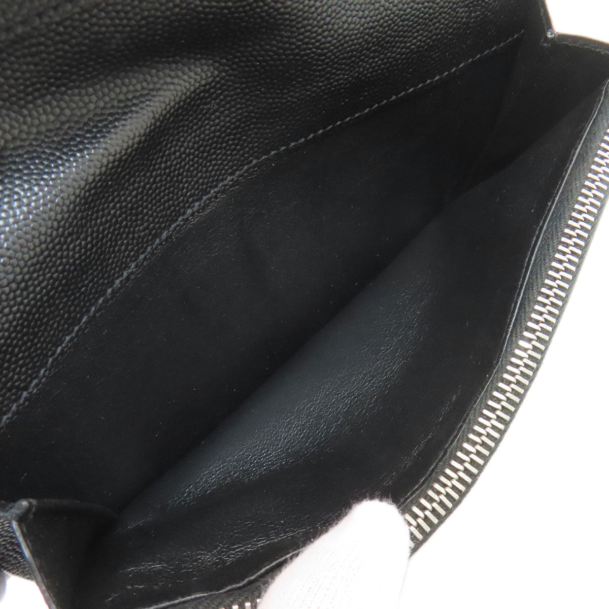 YVES SAINT LAURENT イヴ・サンローラン ロゴ 長財布（小銭入れあり） レザー レディース 中古