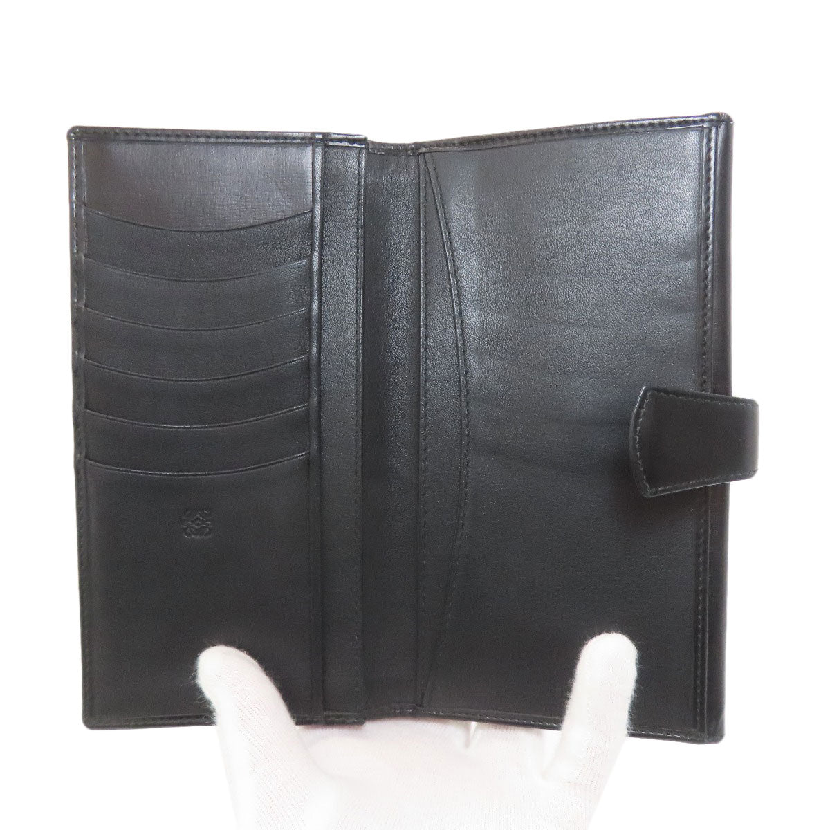 LOEWE ロエベ ロゴ 長財布（小銭入れあり） レザー レディース 中古