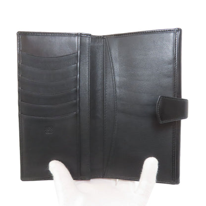 LOEWE ロエベ ロゴ 長財布（小銭入れあり） レザー レディース 中古