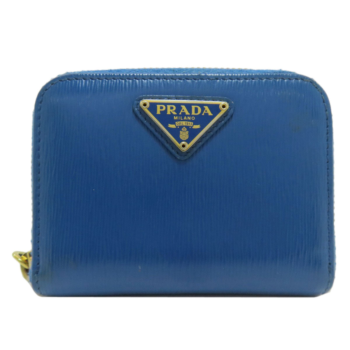 PRADA プラダ ロゴ金具 コインケース レザー レディース 中古