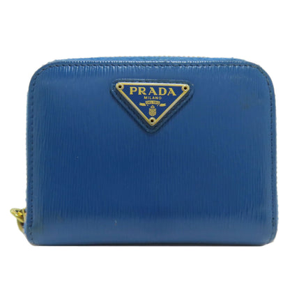 PRADA プラダ ロゴ金具 コインケース レザー レディース 中古