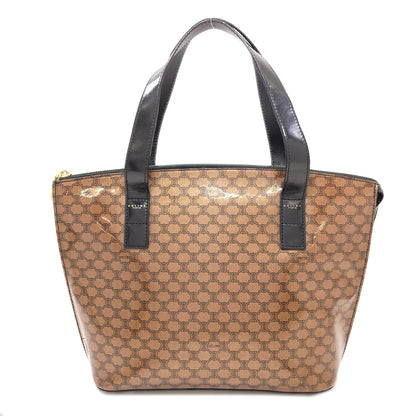 CELINE セリーヌ マカダム トートバッグ エナメル レディース 中古