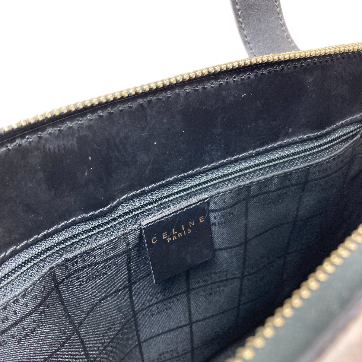 CELINE セリーヌ マカダム トートバッグ エナメル レディース 中古