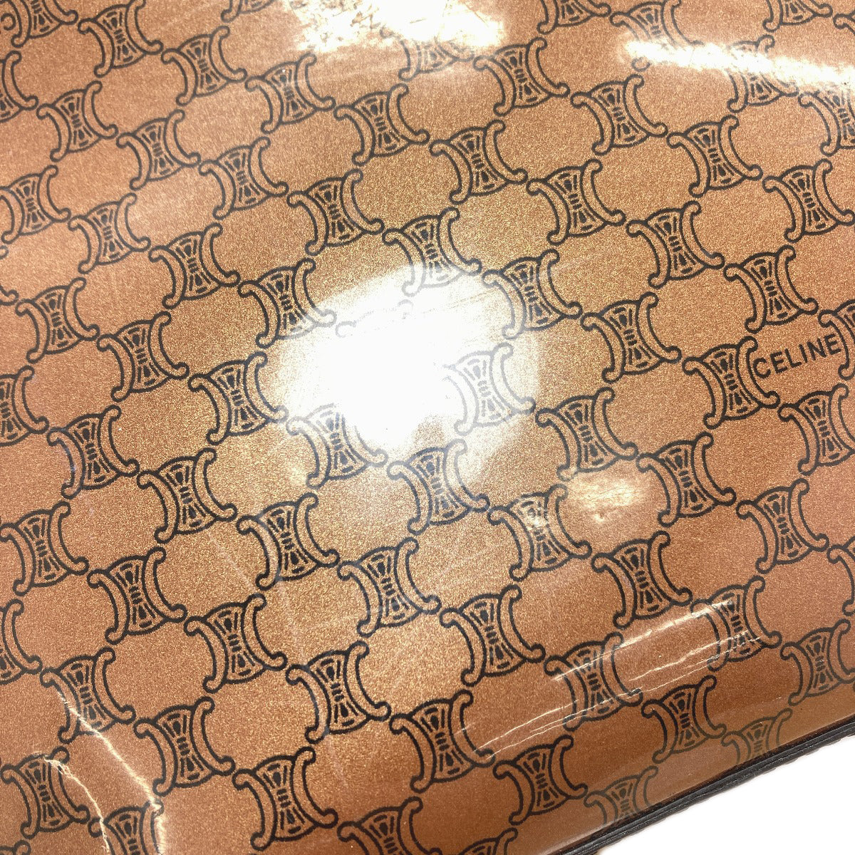 CELINE セリーヌ マカダム トートバッグ エナメル レディース 中古