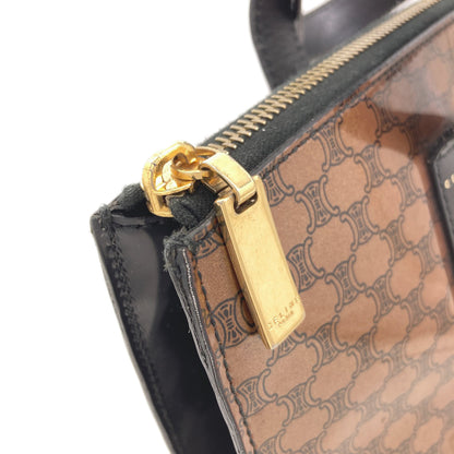 CELINE セリーヌ マカダム トートバッグ エナメル レディース 中古