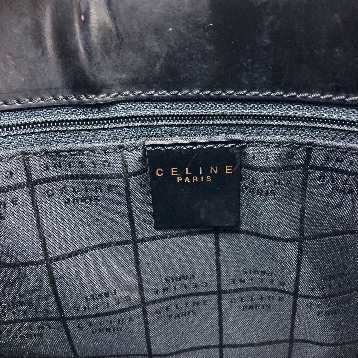 CELINE セリーヌ マカダム トートバッグ エナメル レディース 中古
