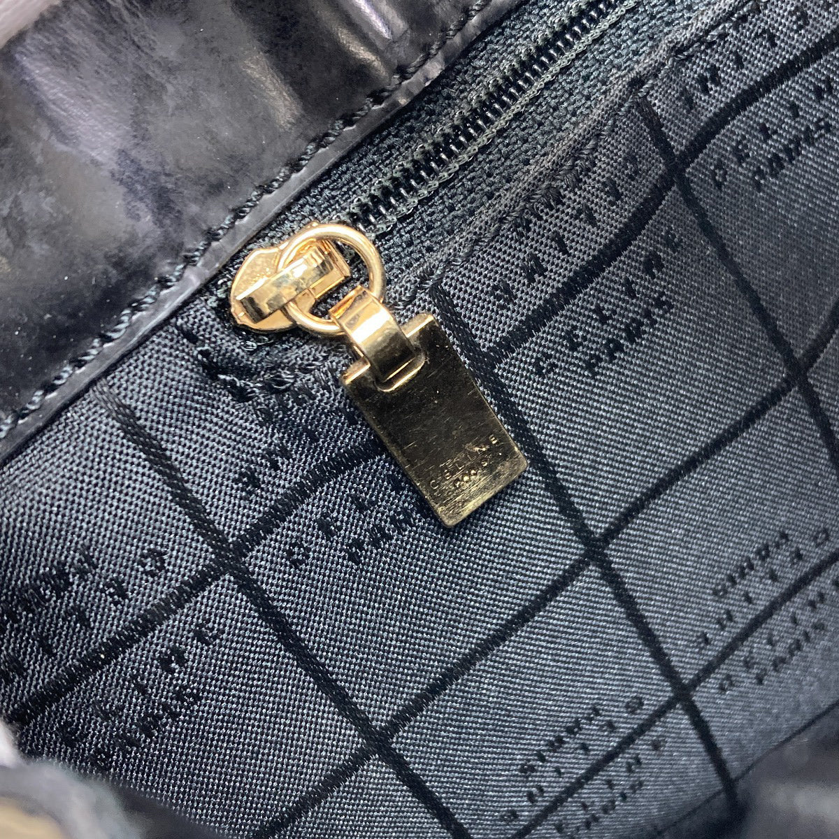 CELINE セリーヌ マカダム トートバッグ エナメル レディース 中古