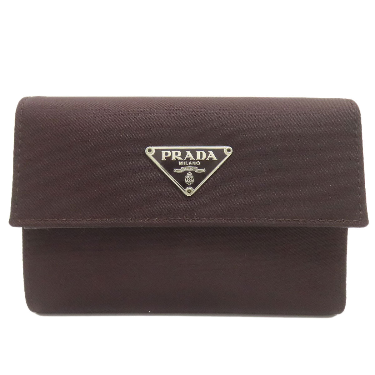 PRADA プラダ ロゴ金具 二つ折り財布（小銭入れあり） ナイロン レディース 中古