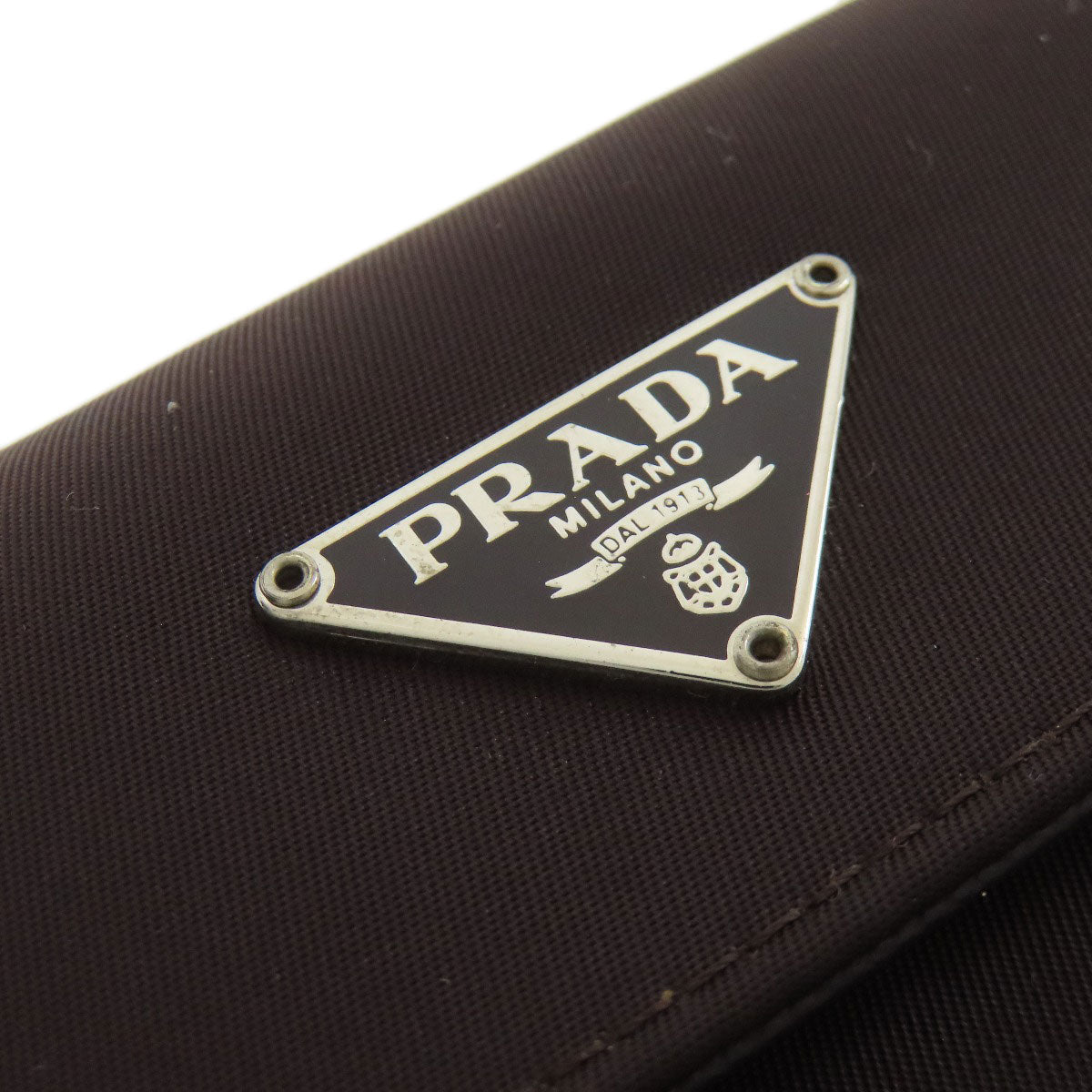 PRADA プラダ ロゴ金具 二つ折り財布（小銭入れあり） ナイロン レディース 中古