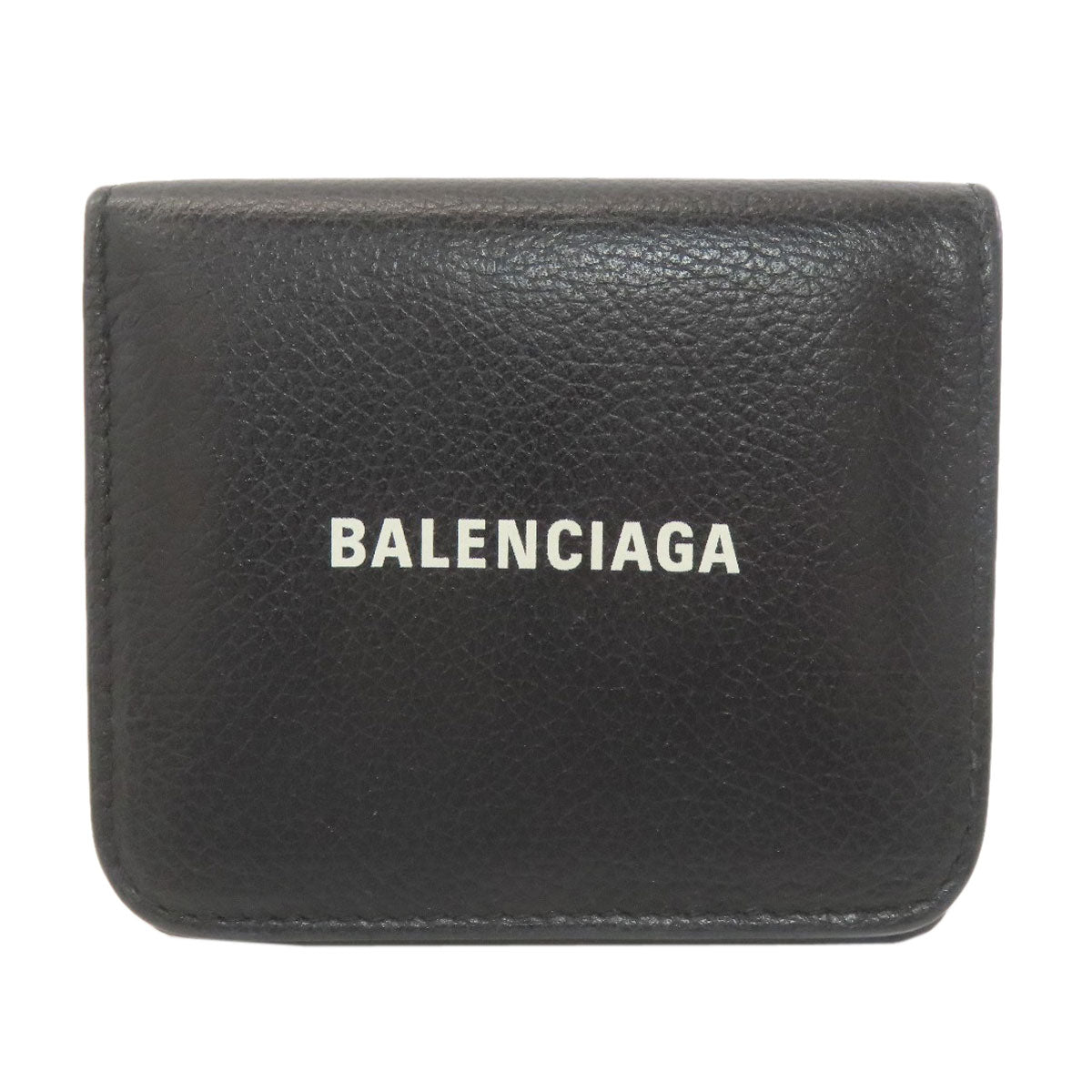 BALENCIAGA バレンシアガ 594216 ロゴ 二つ折り財布（小銭入れあり） カーフ レディース 中古