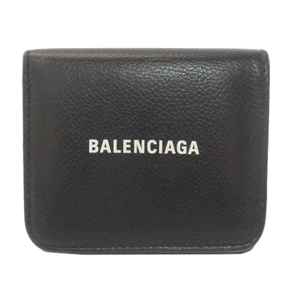 BALENCIAGA バレンシアガ 594216 ロゴ 二つ折り財布（小銭入れあり） カーフ レディース 中古