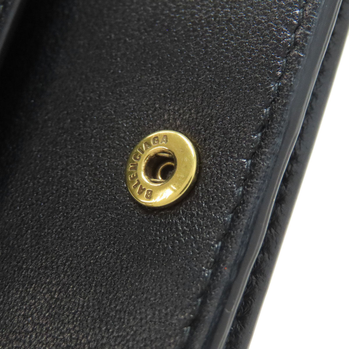 BALENCIAGA バレンシアガ 594216 ロゴ 二つ折り財布（小銭入れあり） カーフ レディース 中古