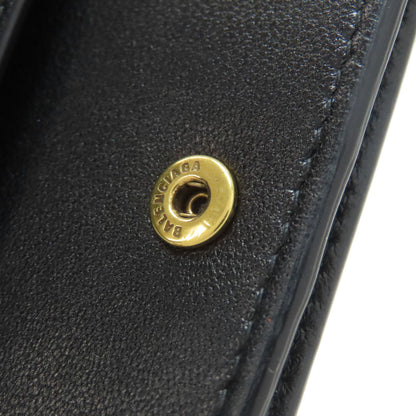 BALENCIAGA バレンシアガ 594216 ロゴ 二つ折り財布（小銭入れあり） カーフ レディース 中古