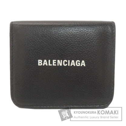 BALENCIAGA バレンシアガ 594216 ロゴ 二つ折り財布（小銭入れあり） カーフ レディース 中古