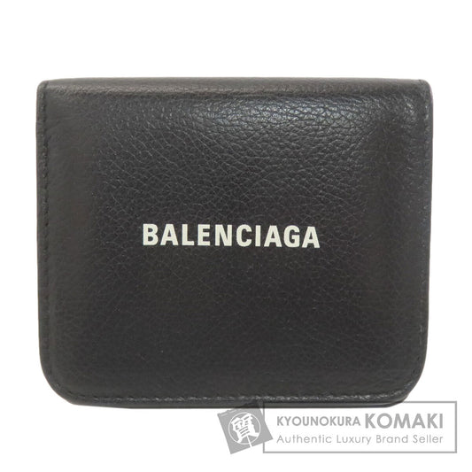 BALENCIAGA バレンシアガ 594216 ロゴ 二つ折り財布（小銭入れあり） カーフ レディース 中古