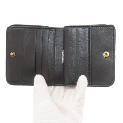BALENCIAGA バレンシアガ 594216 ロゴ 二つ折り財布（小銭入れあり） カーフ レディース 中古