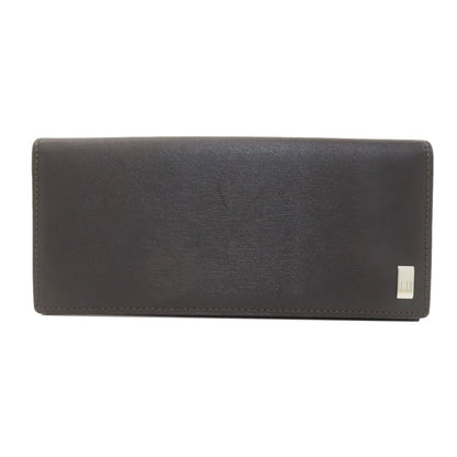 Dunhill ダンヒル メタルロゴ 長財布（小銭入れあり） レザー メンズ 中古