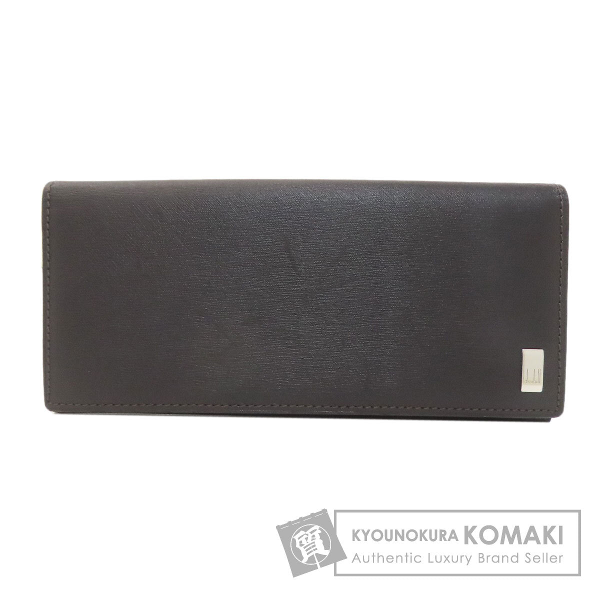 Dunhill ダンヒル メタルロゴ 長財布（小銭入れあり） レザー メンズ 中古