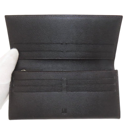 Dunhill ダンヒル メタルロゴ 長財布（小銭入れあり） レザー メンズ 中古