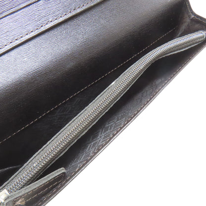 Dunhill ダンヒル メタルロゴ 長財布（小銭入れあり） レザー メンズ 中古