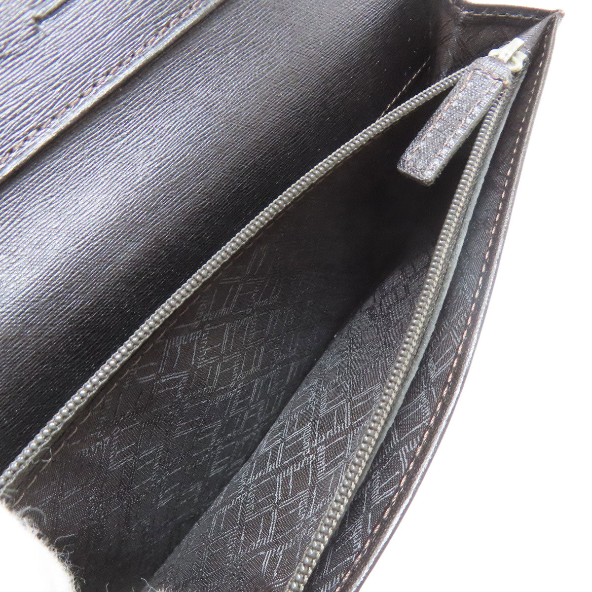 Dunhill ダンヒル メタルロゴ 長財布（小銭入れあり） レザー メンズ 中古