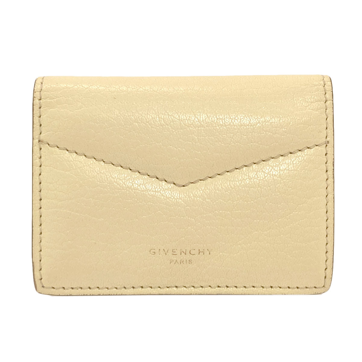 GIVENCHY ジバンシー ロゴ 二つ折り財布（小銭入れあり） レザー レディース 中古