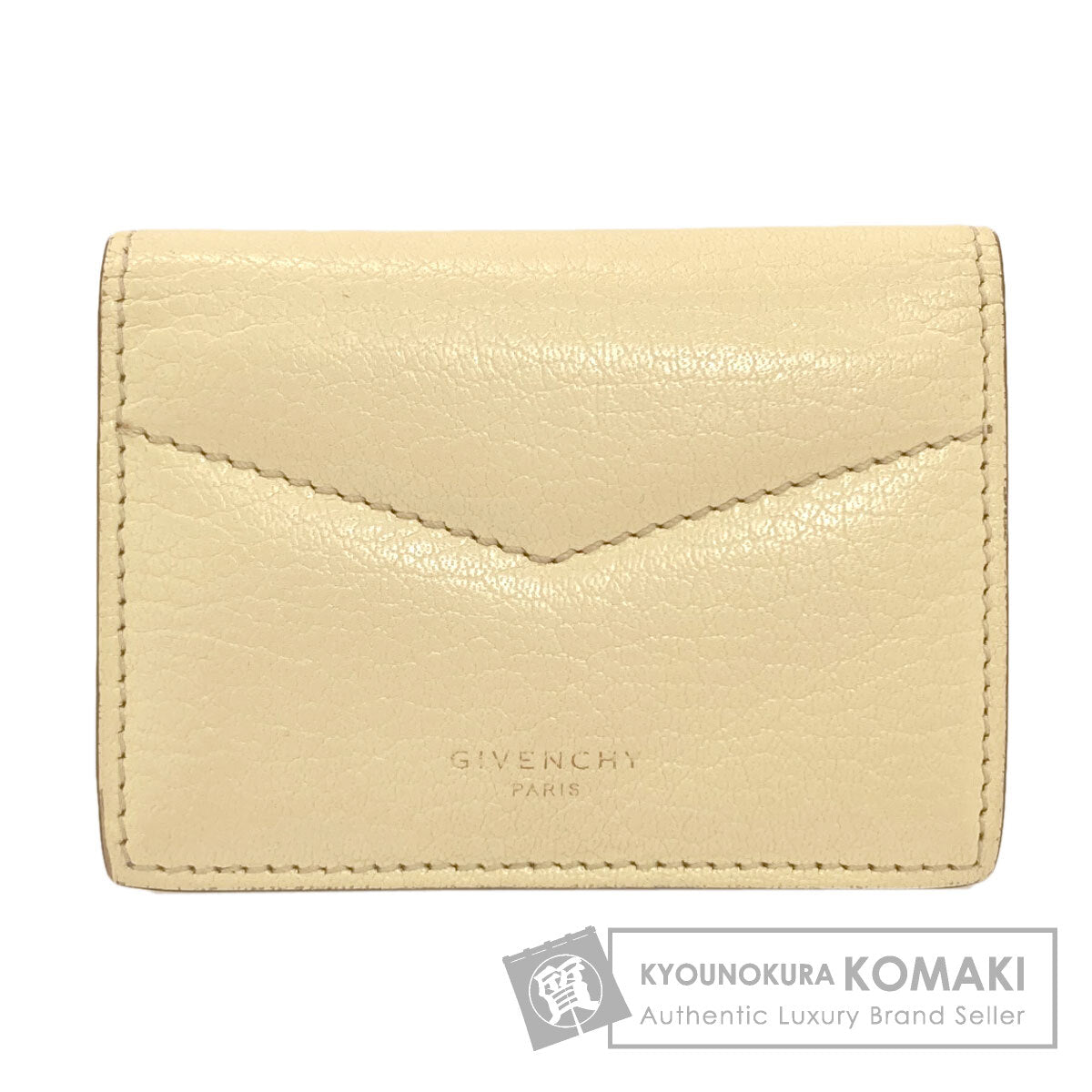 GIVENCHY ジバンシー ロゴ 二つ折り財布（小銭入れあり） レザー レディース 中古
