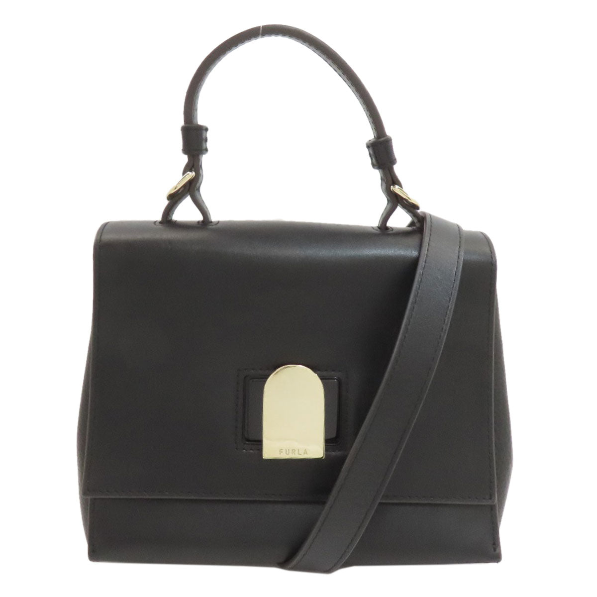 Furla フルラ 2WAY ハンドバッグ レザー レディース 中古