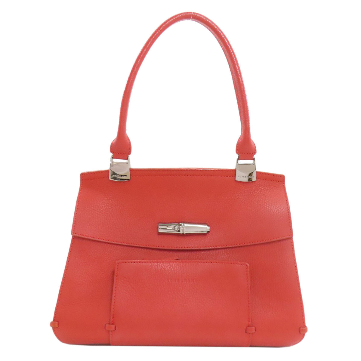 Longchamp ロンシャン ロゴ ハンドバッグ レザー レディース 中古