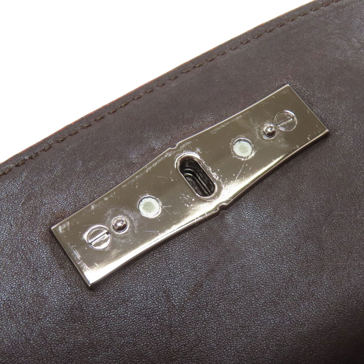 Longchamp ロンシャン ロゴ ハンドバッグ レザー レディース 中古
