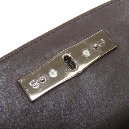Longchamp ロンシャン ロゴ ハンドバッグ レザー レディース 中古